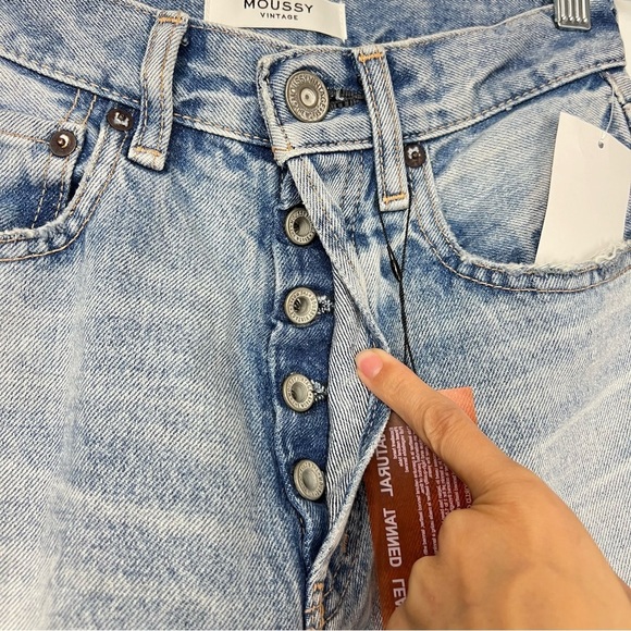 MOUSSY Lomita High Waist Wide Leg Nonstretch Crop Jean 24 - Picture 9 of 11